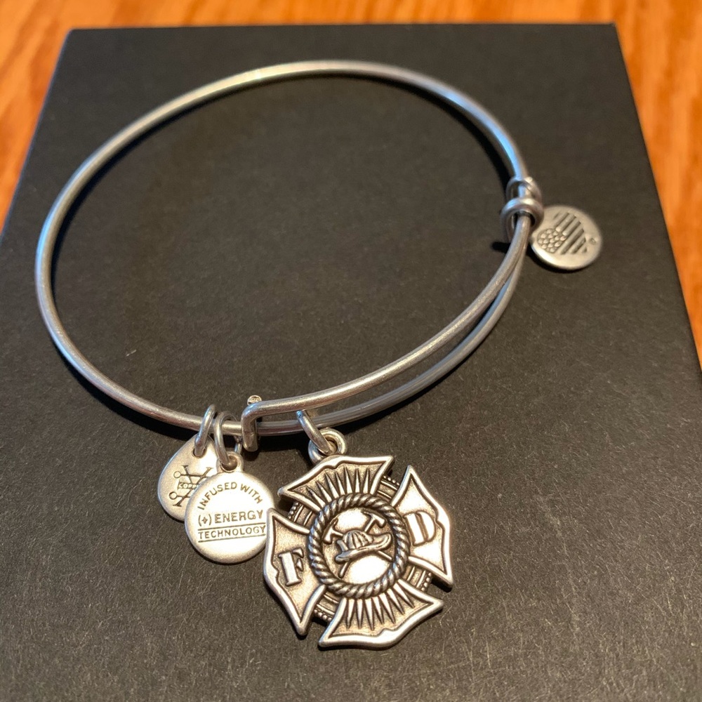 Brand new Alex and Ani Firefighter bracelet silver